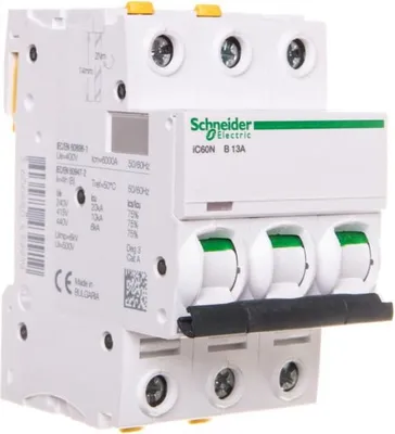 Produktbild von Leitungsschutzschalter 3P B 13A 6kA AC iC60N-B13-3 A9F03313