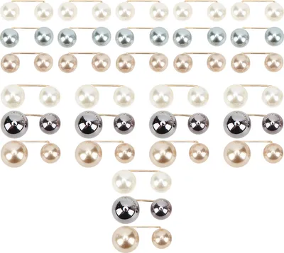 Immagine prodotto di 30 spille a spilla, alla moda e resistenti, con colori resistenti e brillantezza ottimale, spille classiche con perle per fissare lo scollo