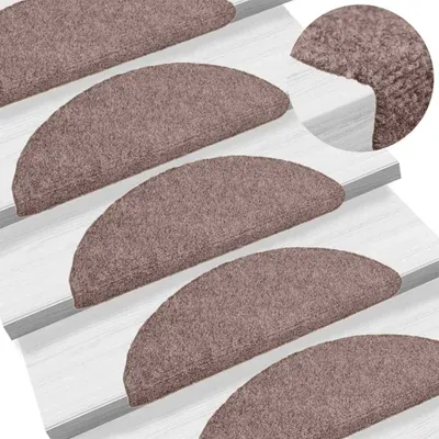 Obrázok produktu pre vidaXL Podložky na kroky Samolepiace 20 ks. 56x17x3 cm Svetlohnedé Polkruhové