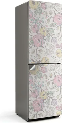Produktbild von Ananasmusterillustration – Kühlschrank Aufkleber – Klebefolie Kühlschrank – Kühlschrank Nachbildung – Kühlschrankfolie selbstklebend – Küchen Nachbildungation – 60x190 cm