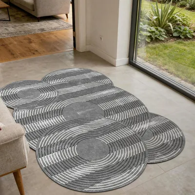 Obrázok produktu pre Conceptum Hypnose, kvalitný koberec, 100x150 cm, sivý, 100% polyester, protišmykový