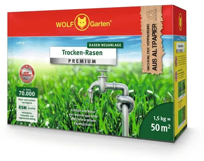 Produktbild von Wolf Garten L-TP 50 Trockenrasen Premium 1,5 kg Faltschachtel