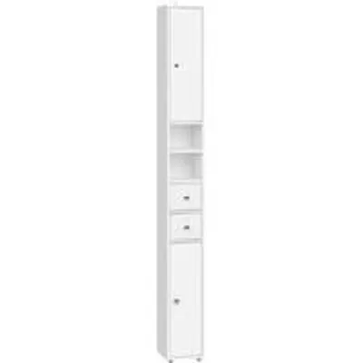 Productafbeelding van Famanu badkamerkast - Ruimtebesparend - Wit - 20 x 20 x 180 cm