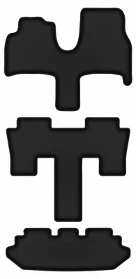 Produktbild von Velours-Fußmatten für Fiat Ulysse II 2002-2010 (7-Sitzer) – 4-tlg, Schwarz, passgenau – Wielganizator DURBAN