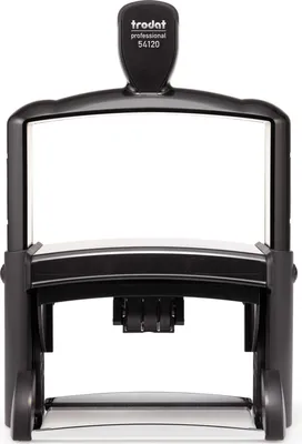Produktbild von Trodat Professional Datumstempel 54120, Text max. 116X70 mm, 6+6zeilig, individuelle Stempelplatte mit Ihrem Wunschtext, Stempelkissen schwarz
