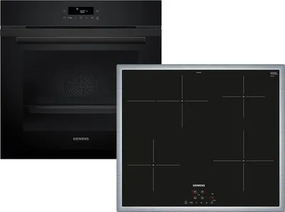 Produktbild von Siemens PQ223IA00Z (HB271ABB3+EH64KBFB5E), Keramik, 4 Zone(n), Glaskeramik, Schwarz, Berührung, 59,4 cm