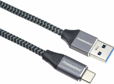 Obrázok produktu pre PremiumCord USB-C - USB-A 3.0 Braided 1 m USB kábel