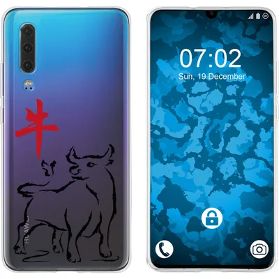 Produktbild von PhoneNatic Case kompatibel mit Huawei P30 Silikon-Hülle Tierkreis Chinesisch M2