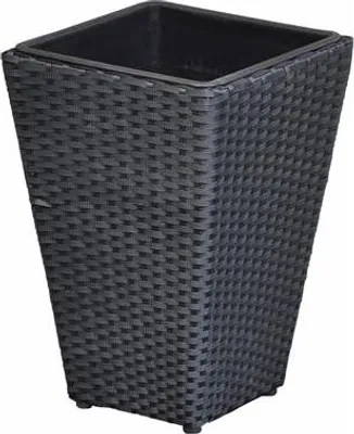 Produktbild von Pflanzkübel Sansscouci Poly Rattan 40 cm schwarz