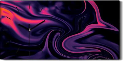 Produktbild von Küche Wohnzimmer Wand Leinwand Uhr Geräuschlos Kunstdruck 60x30 Abstrakte Kunst - schwarze Hände