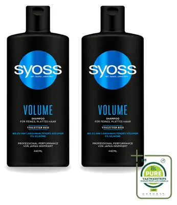 Productafbeelding van 2 x Syoss Volume Shampoo - 440 ml - Grote verpakking - 2 stuks