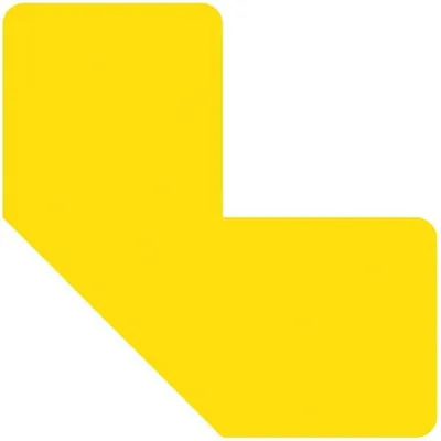 Produktbild von Fußbodensymbol 'L' 10x10cm gelb Packung mit 5 Stück
