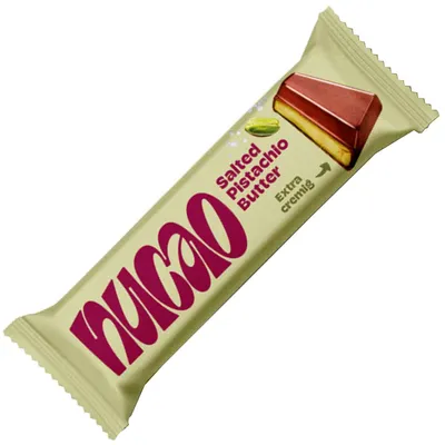 Produktbild von nucao Schokoladenriegel Salted Pistachio Butter  33g