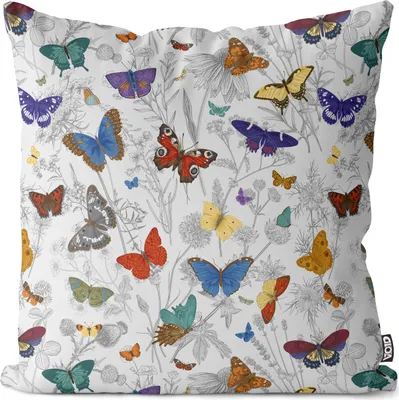 Produktbild von VOID Schmetterlinge Wiese Kissenbezug Kissenhülle Sofakissen Kissen Deko Outdoor-Kissen Dekokissen
