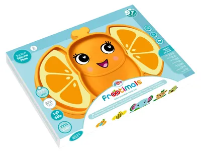 Obrázek produktu pro Talerzyk Frootimals silikonowy orangiefly anty-poślizgowy