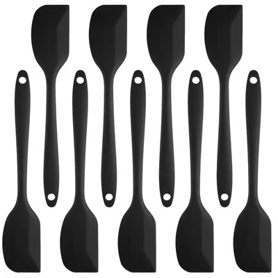 Produktbild von 9-teiliges Silikonspatel-Set, Teigschaber, flexibel, hitzebeständig, antihaftbeschichtet