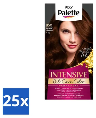 Produktbild von 25 x Poly Palette Haarverf Mokka Bruin 850 - 115 ml - Vorteilspackung - 25 Stücke