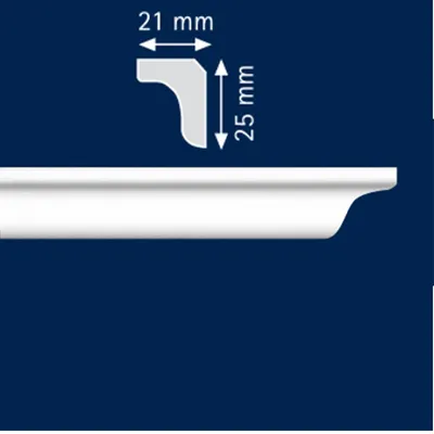 Obrázek produktu pro Dekorační stropní lišta LX22 25x21 mm, 2 m