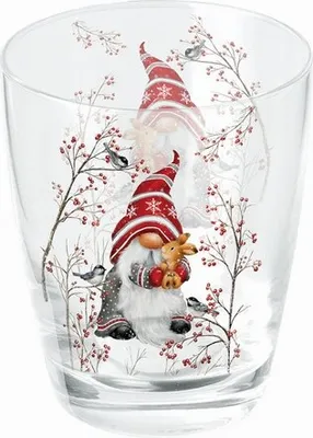 Produktbild von Trinkglas Dwarf Hug - Niedlicher Zwerg mit Hase 0,25L, Ø8cm x Höhe 9,5cm