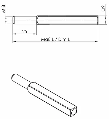 Produktbild von FS-Wechselstift OGRO 115 FS 4-KT.9x105mm Vollstift OGRO