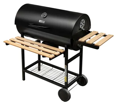 Zdjęcie produktu dla Grill ogrodowy węglowy duży BERGMANN beczkowy termometr 2 ruszty