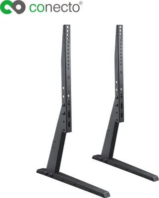 Produktbild von conecto CC50301 Standfuß für TV Geräte mit 94-178 cm (37-70 Zoll), 5-stufig höhenverstellbar, Kabelmanagement, Traglast: max. 35,0kg, VESA 600x400, schwarz