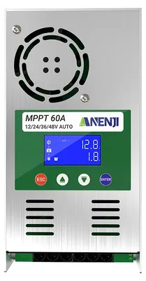 Obrázek produktu pro Solární regulátor nabíjení, kapacita 60 A, LCD displej, ANJ-48V-60A
