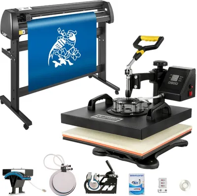 Immagine prodotto di Pressa termica 5 in 1 38x38cm doppio display e plotter da taglio 1350mm - Signmaster