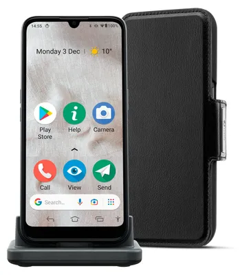 Produktbild von Doro 8100 Plus, 15,5 cm (6.1"), 2 GB, 32 GB, 13 MP, Android 11 Go Edition, Grau