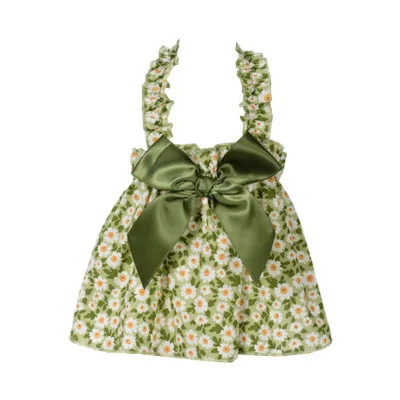 Produktbild von Hundekleid, bequem, weich, auffällig, Baumwolle, Blumenmuster, für Hunde, Schleife, Halfterkleid, Heimtierbedarf