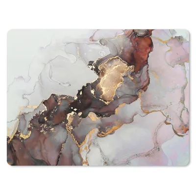 Produktbild von MuchoWow® Mauspad Mousepad Rot - Marmor - Gold 23x19 cm - Mousepads - Maus Mat - Pad - Mausunterlage - Schreibtischunterlage - Mauspad