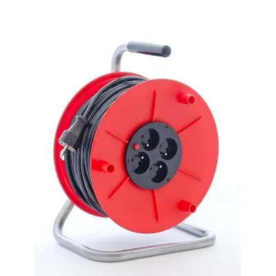 Produktbild von Verlängerungskabel BASIC PKB275Z, 50m / 230V, Spule, 4 Steckdosen