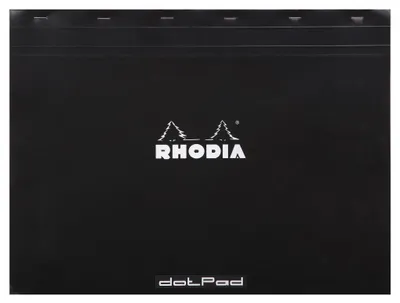 Produktbild von Rhodia 38559C Notizblock DotPad (42 x 31,8 cm, 80 Blatt, 80 g, mikroperforiert) 1 Stück schwarz