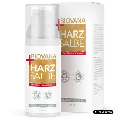 Produktbild von BIOVANA Harzsalbe Plus | feuchtigkeitsspendene Creme | für alle Hauttypen | 100 ml Inhalt, KI-generiertes Bild