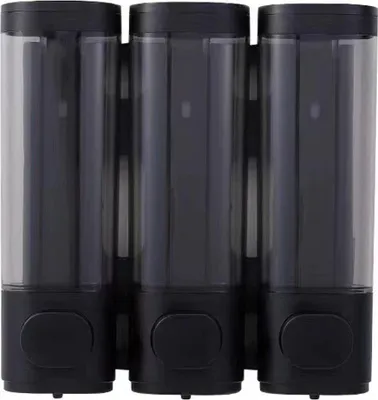 Produktbild von 3er Set Seifenspender Wandmontage 300ml Ohne Bohren für Waschbecken Badezimmer Duschgel Shampoo Schwarz