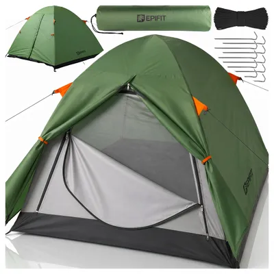 Produktbild von Epifit 2 Mann Zelt 205x150x120 cm Wasserdicht Camping Igluzelt Leichtes Kuppelzelt mit 2000 mm Außenzelt Moskitonetz Fiberglasgestänge