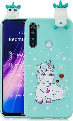 Image de Pour Redmi NOTE 8T Peinture 3D Cartoon Back Cover TPU souple Housse de téléphone portable Love Unicorn