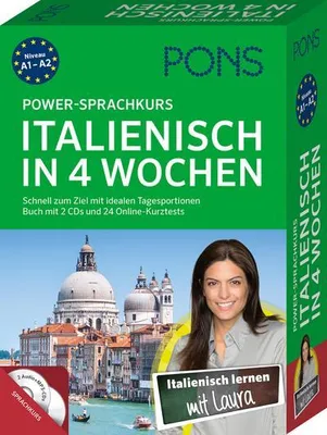 Produktbild von PONS Power-Sprachkurs Italienisch in 4 Wochen. Buch mit 2 CDs und 24 Online-Kurztests