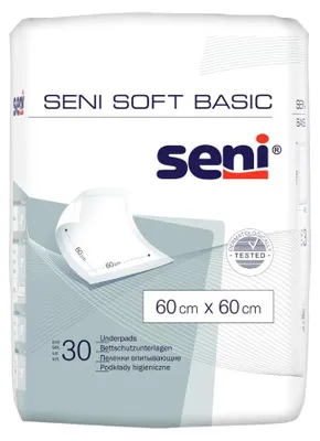 Obrázek produktu pro Podložky na lůžko Seni Soft Basic 60x60 cm, 30 ks