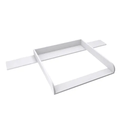 Produktbild von regalik Wickelaufsatz mit Platte für Hemnes von IKEA, Wickeltischaufsatz für 50x160 cm Kommoden, Abnehmbar Wickelkommode aufsatz, Abgerundeten Frontplatten, Weiß