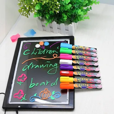 Obrázok produktu pre CHPN – Kriedové fixky – Fixky na tabule – Fixky na tabule – 8 kusov – Fluorescenčné – Kriedové fixky – Fixky na tabule – 3 mm – Fixky na tabule