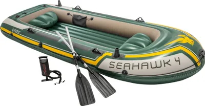 Produktbild von INTEX - Člun - Seahawk 4 (351x145x48cm) SET včetně vodotěsného obalu Hliníkové pádlo + pumpa #68614, do 480 kg