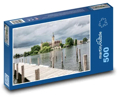 Produktbild von Puzzle 500 Schloss Schwerin am See - martinpuzzle