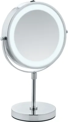 Produktbild von WENKO Kosmetik Schmink Stand Spiegel LED Beleuchtung Licht LUMI Make-UP Bad