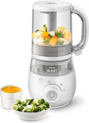 Produktbild von Babykostzubereiter, 4-in-1 Dampfgarer Mixer, PHILIPS AVENT, Auftauen, Aufwärmen, 400W Mixleistung