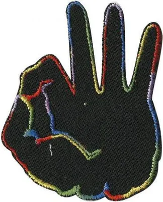 Produktbild von Aufnäher - Handzeichen - 01931 - Gr. ca. 6,5 x 5,5 cm - Patches Stick Applikation