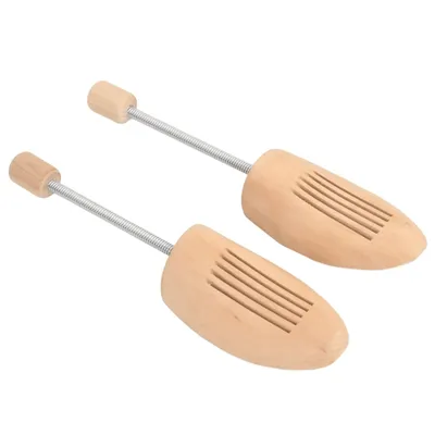 Image de vidaXL Embauchoirs, lot de 2 paires, tailles 35-38, bois massif, motif lotus