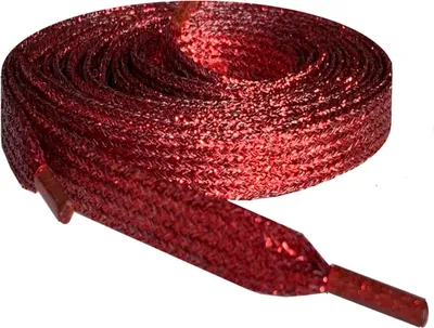 Produktbild von Glitzerschnürsenkel - Rot - Flach - 100 cm