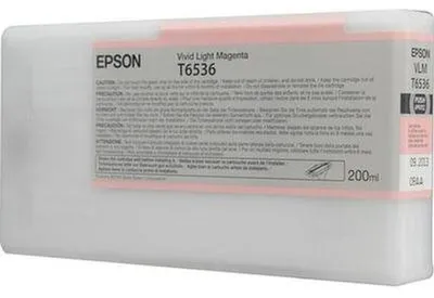Produktbild von Epson T6536 Vivid Light Magenta-Tintenpatrone (200 ml), Lebendiges helles Magenta, Tinte auf Pigmentbasis, 200 ml, 1 Stück(e)