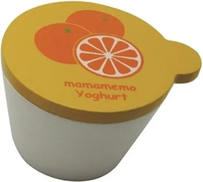 Produktbild von Tablett Orange Joghurt Holz 4 cm weiß / orange